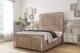 image 2 of Sloomy Boston Chrome Mink Naples Bed Frame With Mattress With 50" Upholstered Headboard 4' Small Double