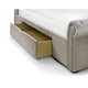 image 2 of Premium Mink Chenille Sleigh Style Storage Bed Frame - King 5ft (150cm) + 2 Underbed Storage Drawers