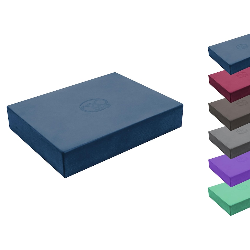 image 1 of Fitness Mad Pilates Block,  Eva Sitting Block For Pilates & Home Workouts, Support For Various Postures, Blue, 35cm X 25cm X 60mm