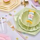 image 3 of Pastel Green Vert Decor Round Petal Paper Bowls 15cm - Pack of 6
