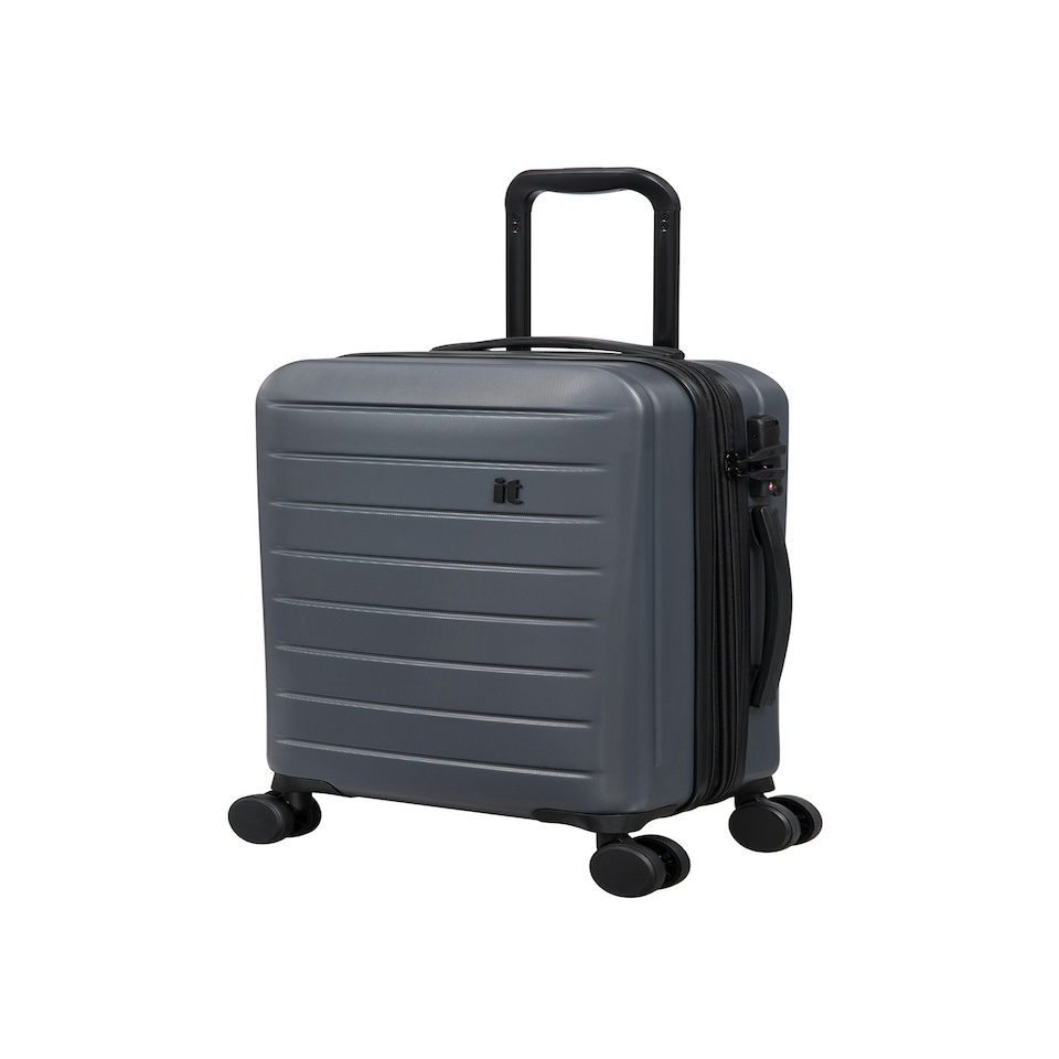 image 1 of IT Luggage Legion Asphalt Expandable Cabin Suitcase with TSA Lock Grey | Cabin Bag