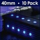 image 1 of ValueLights Decking Lights 10 Pack Silver Outdoor Decking Light Blue 40mm