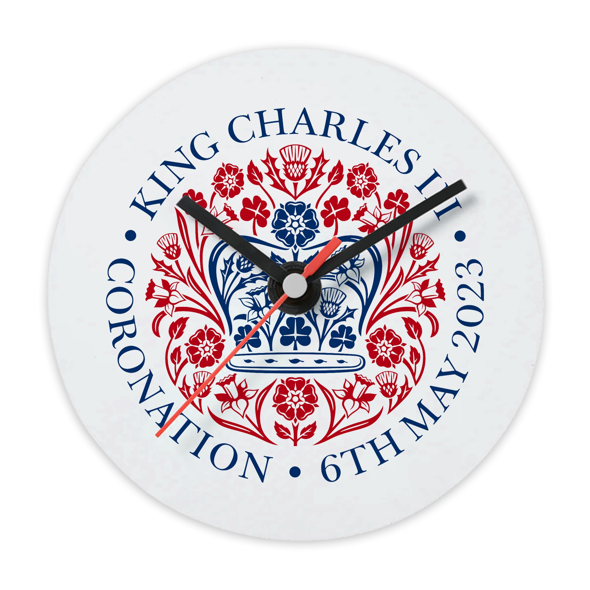 Uniqueful Personalised Printed Commemorative Coronation of the King Wall Clock