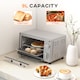 image 3 of HOMCOM Mini Oven, 9L Countertop Electric Grill, Toaster Oven with Adjustable Temperature, Timer, Dishwasher Safe Baking Tray and Wire Rack, 750W, Silver