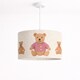 image 5 of CGC BLAKE 30cm Oatmeal Linen Pink Teddy Bear Children’s Lampshade