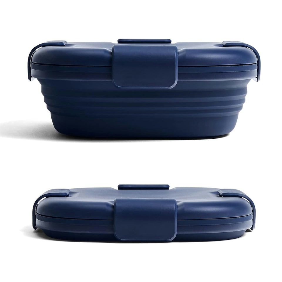 image 1 of Stojo On The Go Collapsible Travel Lunch Bowl 700ml - Denim Blue | Multi