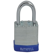 Faithfull Laminated Steel Padlock 40Mm 3 Keys