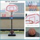 image 6 of HOMCOM Outdoor Adjustable Basketball Hoop Stand w/ Wheels and Stable Base Black