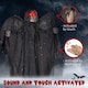 image 6 of HOMCOM 195cm 77 Winged Grim Reaper Outdoor Halloween Decoration, Halloween Animatronic with Sound Activated, Light Up Eyes, Sound Effects, Animated Prop for Haunted House