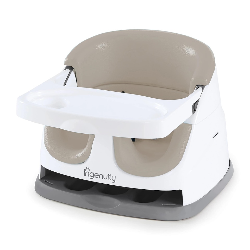 image 1 of Ingenuity Baby Base 2-in-1 Booster Feeding and Floor Seat Cashmere 10678 | Brown | Cashmere | One Size | 1