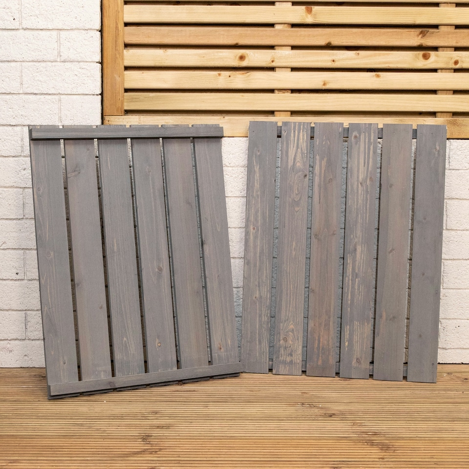 image 1 of Pack of 2 Grey Washed Back Panels Only for SA-BINS2 Single Bin Storage