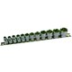 image 1 of 12pc Imperial SAE AF 1/4" - 7/8" Sockets 6 Point With Rail Shallow 3/8" dr AT941