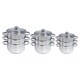 image 8 of Buckingham Stainless Steel 3 Tier Steamer Set 18 cm  Premium Quality