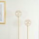 image 1 of ValueLights Chessy Asymmetric Ribbed Glass Gold Dual 2 Way Stem Floor Lamp with LED Bulbs