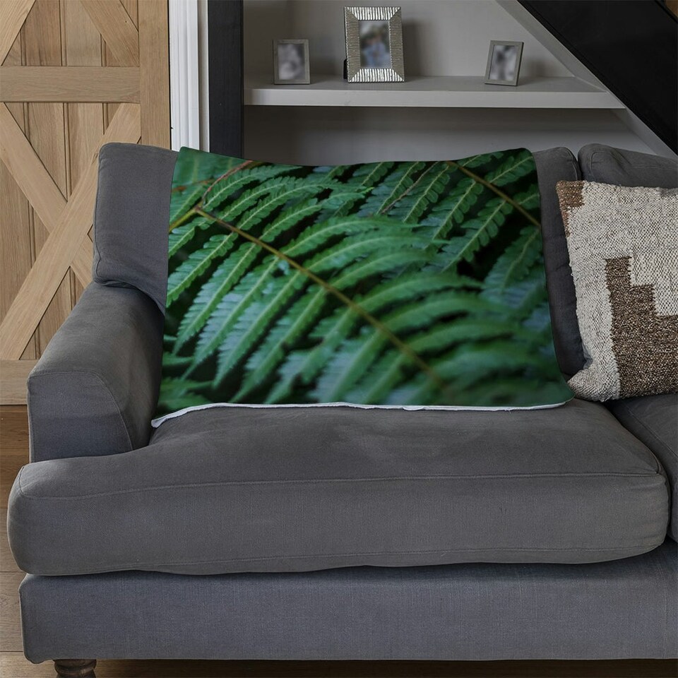 image 1 of green leaves pattern and texture at Indonesia (Blanket)