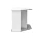 image 3 of Gloucester Corner TV Stand in Slatted Effect & White (Ready Assembled) | White | Slatted Effect & White