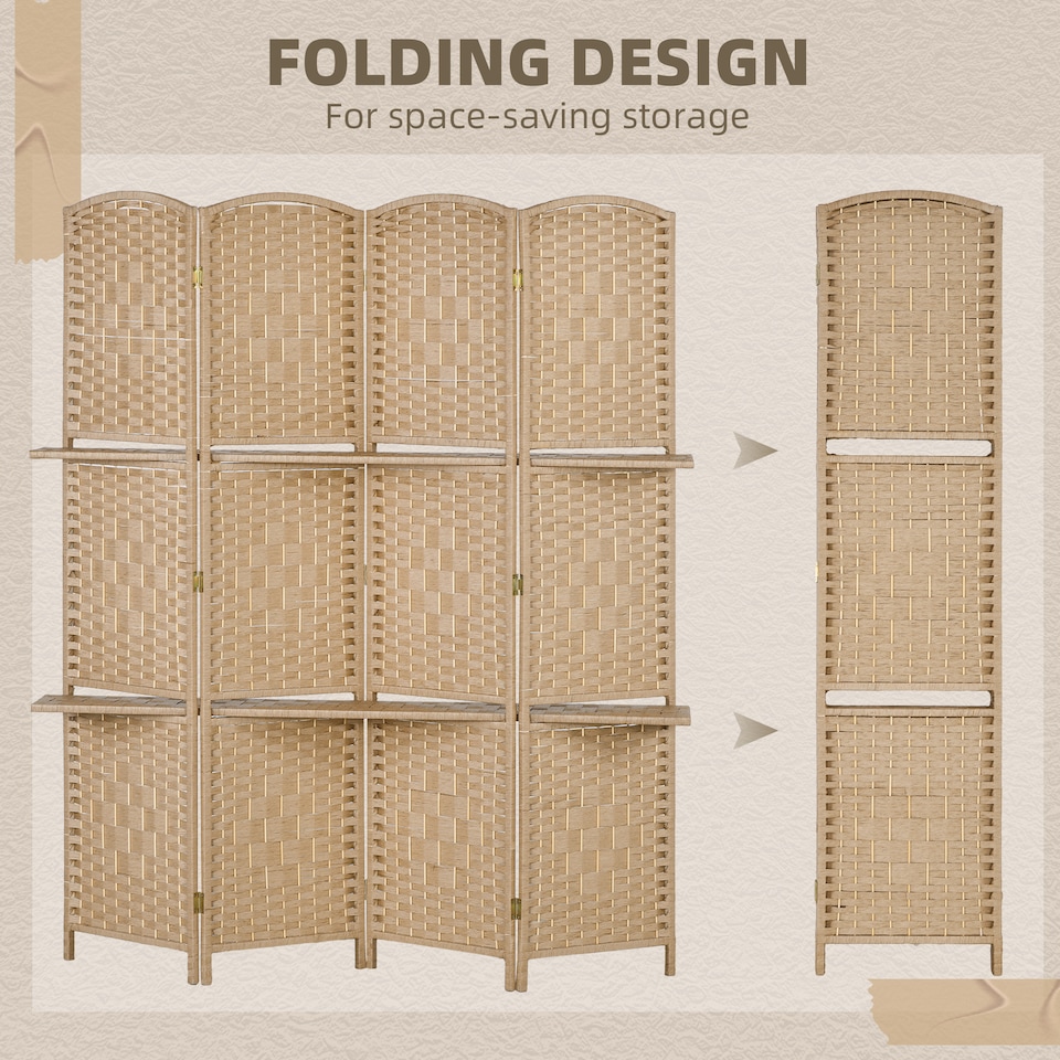 image 1 of HOMCOM Freestanding Privacy Screen, 160 x 170cm