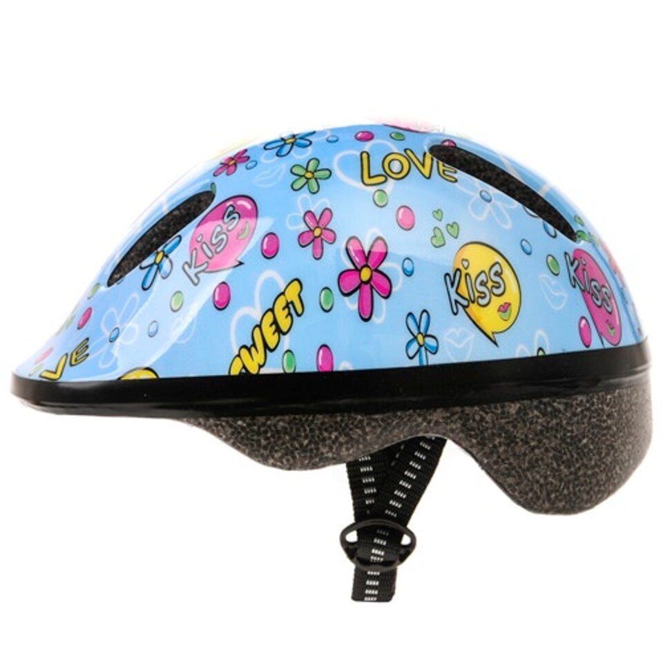 image 1 of Helmet for Kids Toddlers – Lightweight Adjustable Bike Helmet for Boys & Girls – Safety Crash Protection for Cycling, Scooter, Skateboard – MV62 Blue | Kiss Love | S