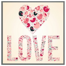 Love hearts (Picutre Frame) Grey | XS