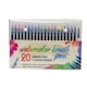 image 1 of Pack of 20 Washable Water Colour Brush Tip Pens Multi