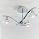 image 2 of Langella 3 Light Semi Flush Multi Arm Ceiling Light Chrome, Clear Crystal, G9