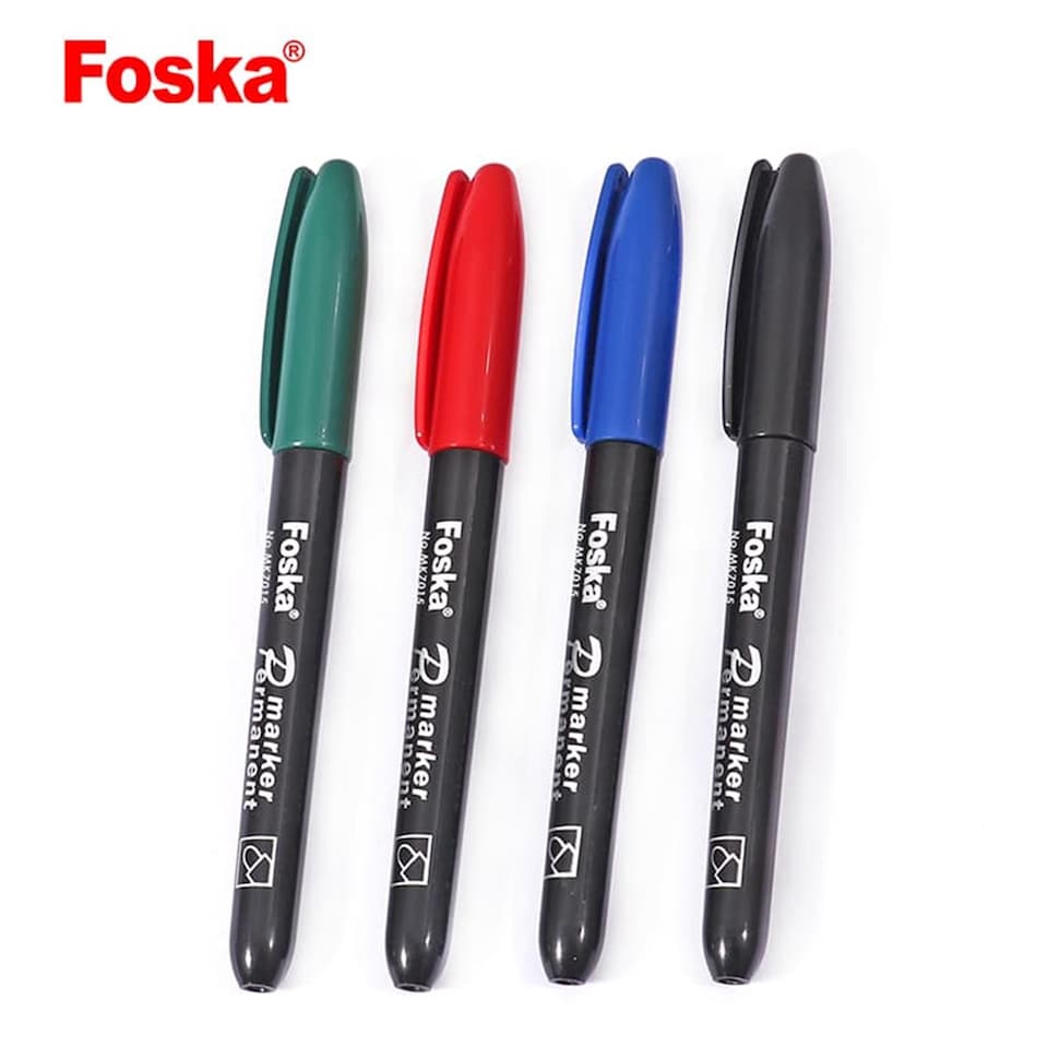 image 1 of Pack of 4 Colors Smooth Ink Easy Dry Permanent Marker Pens