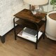 image 3 of Industrial Urban Design 3 Tier Side or End Table. Black Metal Frame. Black