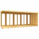 image 3 of 16ft x 7ft Pent Summer House (Full Height Window) - Wood - L214 x W474 x H201 cm | Brown