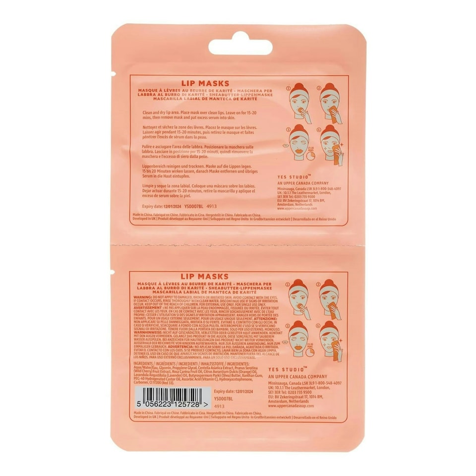 image 1 of Yes Studio Born Lippy Lip Masks 2pc