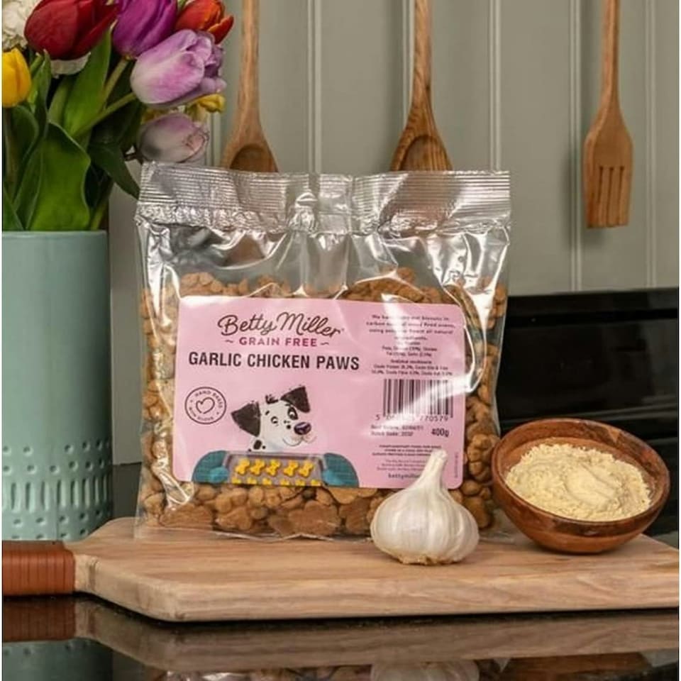 image 1 of Betty Miller Grain Free Garlic Chicken Paws 400g