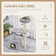 image 2 of PawHut Cat Tree Tower Indoor with Condo Sisal Scratch Post, 96cm Tall, Grey