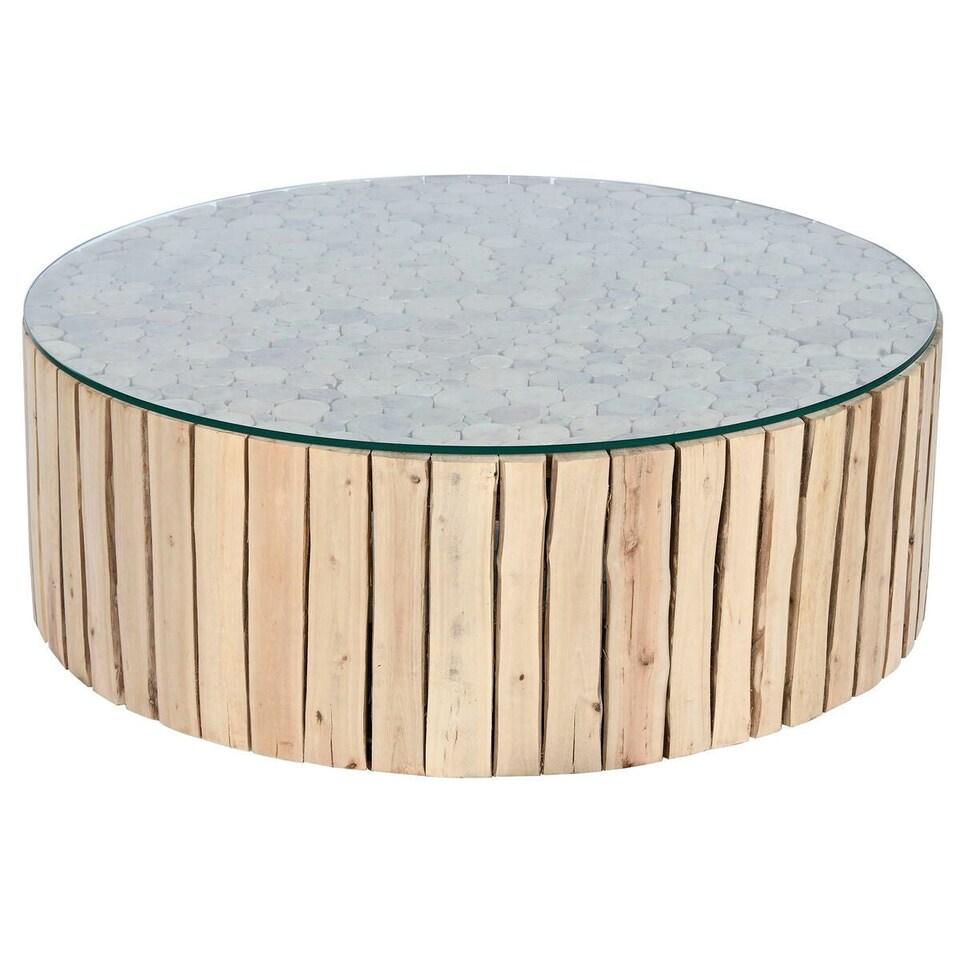 image 1 of Centre Table Home ESPRIT Natural Crystal Eucalyptus wood 90 x 90 x 30 cm