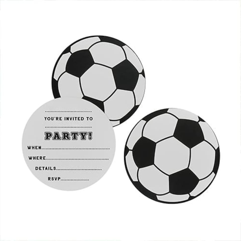 image 1 of Football Shaped Paper Party Invitations - Pack of 10