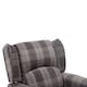 image 4 of Eaton Wing Back Fireside Checkered Fabric Pushback Recliner Chair (Charcoal)
