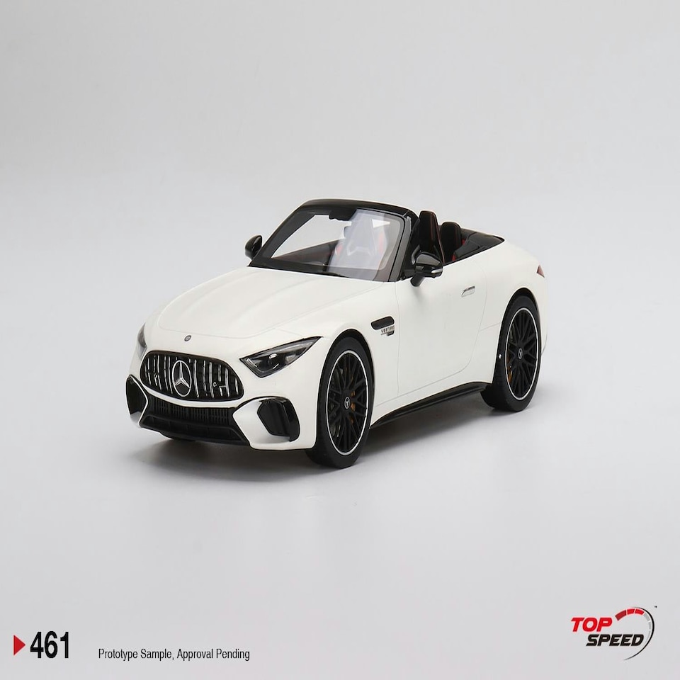 image 1 of Mercedes AMG SL 63 White 1:18 Scale TSM TS0461