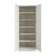 image 2 of J-Pull Handleless White Double Wardrobe with Shelves White