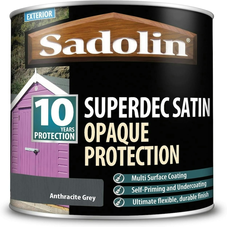 Sadolin Superdec Satin 1L Anthracite Grey