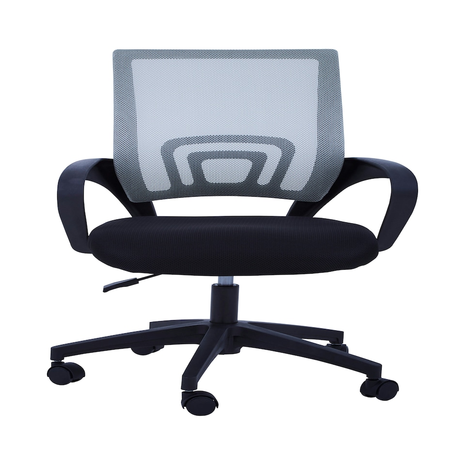 image 1 of Interiors by Premier Frazer Grey Home Office Chair with Black Arms