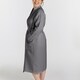 image 5 of Martex Linen Bathrobe Small Charcoal
