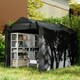 image 6 of Outsunny Garden Tool Storage Shed with Roll-up Zipper Door, Black 