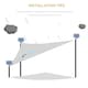 image 7 of Outsunny 4x4m Triangle Sun Shade Sail UV Protection HDPE Canopy w/ Rings Grey Grey