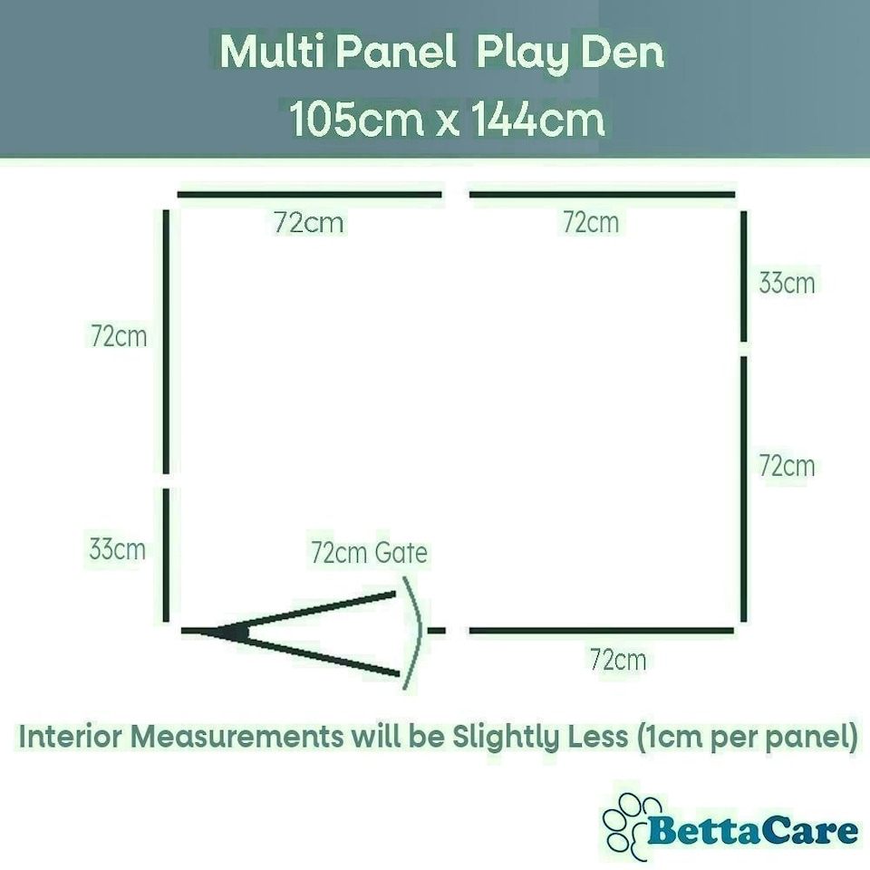 image 1 of Bettacare Pet Pen, 105cm x 144cm, White, 70cm High, Dog Pen for Pets and Puppies, Dog Playpen suitable for Indoor and Outdoor use White