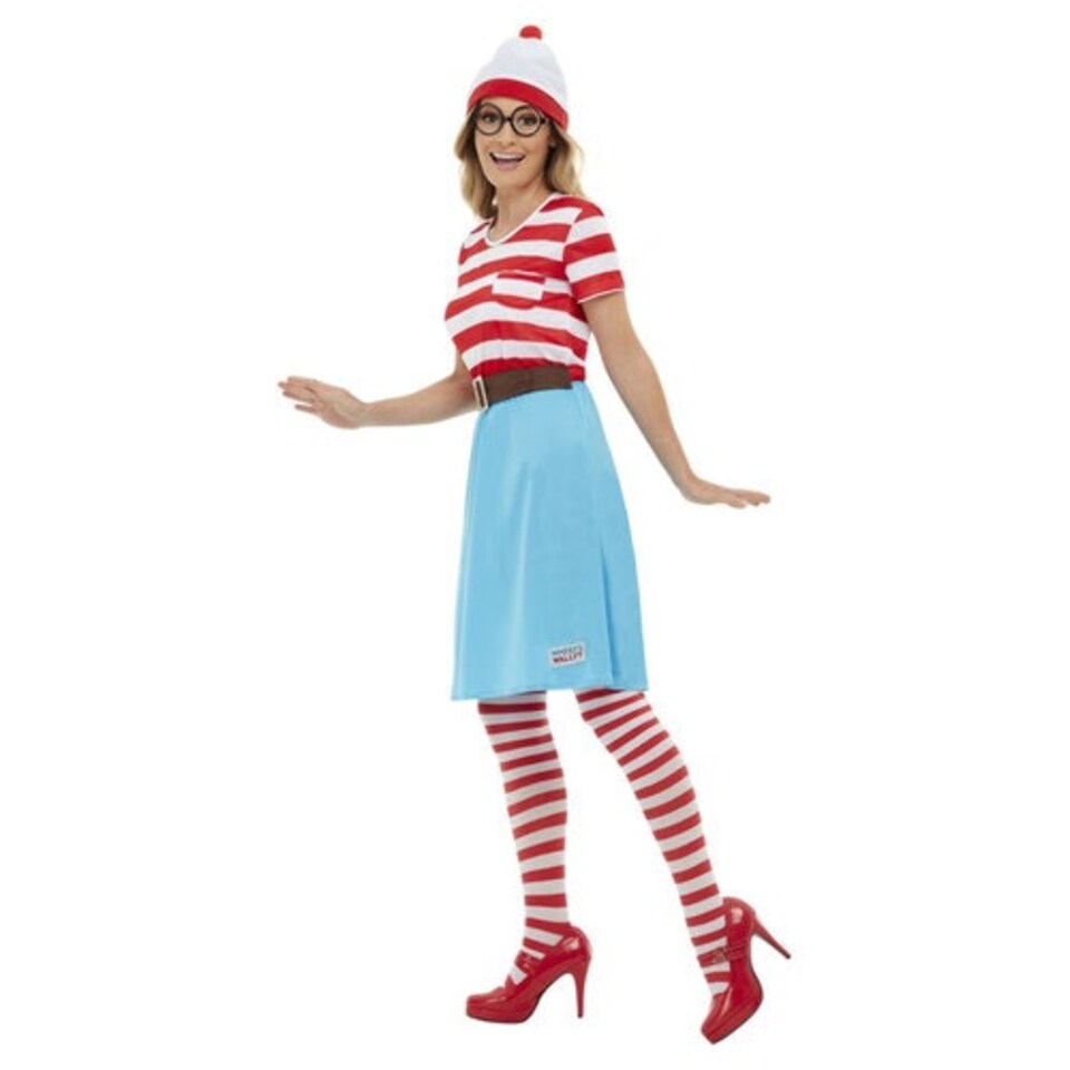 image 1 of Where's Wally? Wenda Fancy Dress Costume Ladies Medium - UK 12-14 Multi | 12