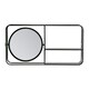image 1 of Fine Decor FA3722W Edwin Shelving and Organiser Mirror, Black Black