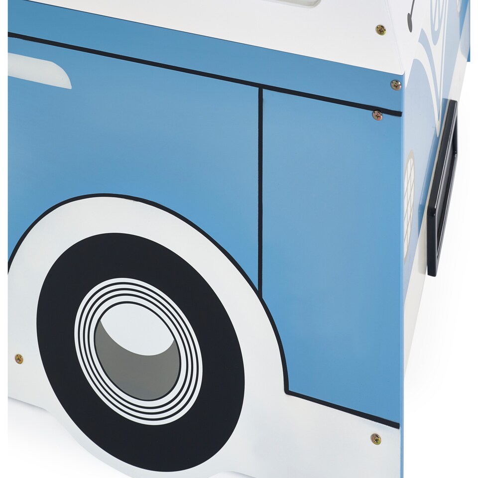 image 1 of Campervan 90cm Single Blue and White Bed
