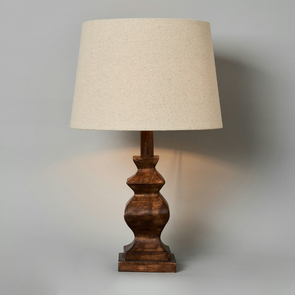 image 1 of BHS Henlock Walnut Table Lamp, Natural