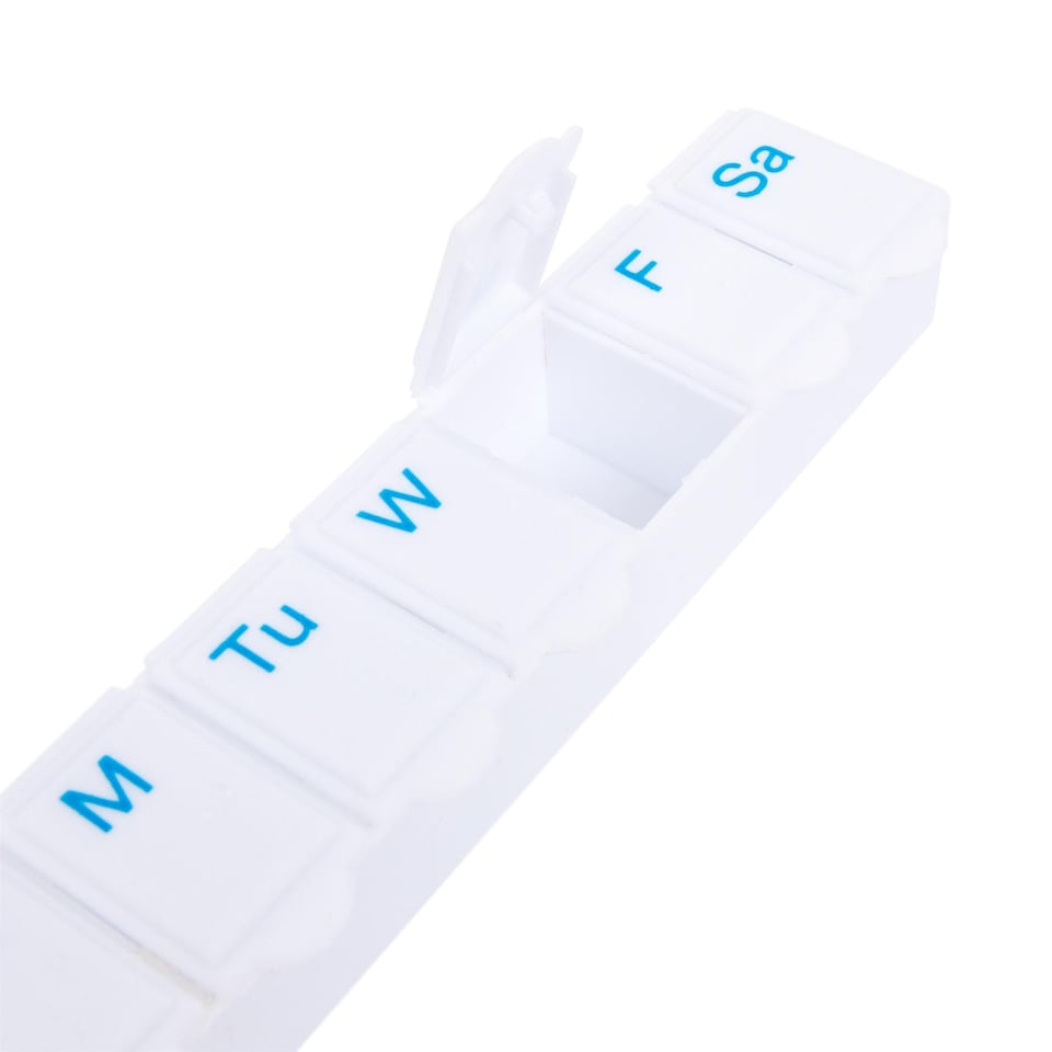 image 1 of Ashley 2pc Plastic Pill Box Set - White