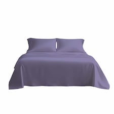 Microfibre Soft Touch Flat Sheet Plain Dyed Bed Linen | Purple | Single