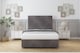 image 2 of Sloomy Manhattan Slate Naples Divan Bed Base 2 Drawers Foot-End With 54 Inch Floor Standing Headboard | Grey | Slate | Small Double | 1
