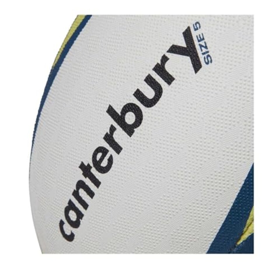 image 1 of Canterbury Mentre Rugby Ball (5) (White/Lime)